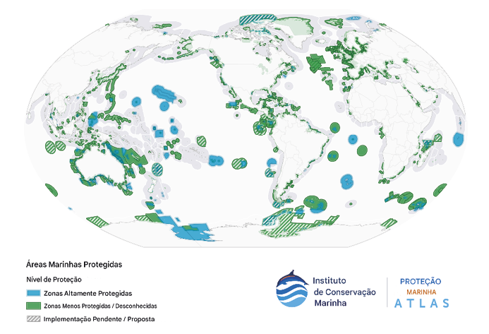 IA e satélites estão ajudando a livrar os mares da Terra da pesca ilegal 5 Áreas marinhas protegidas em novembro de 2022 (dados do MPAtlas)