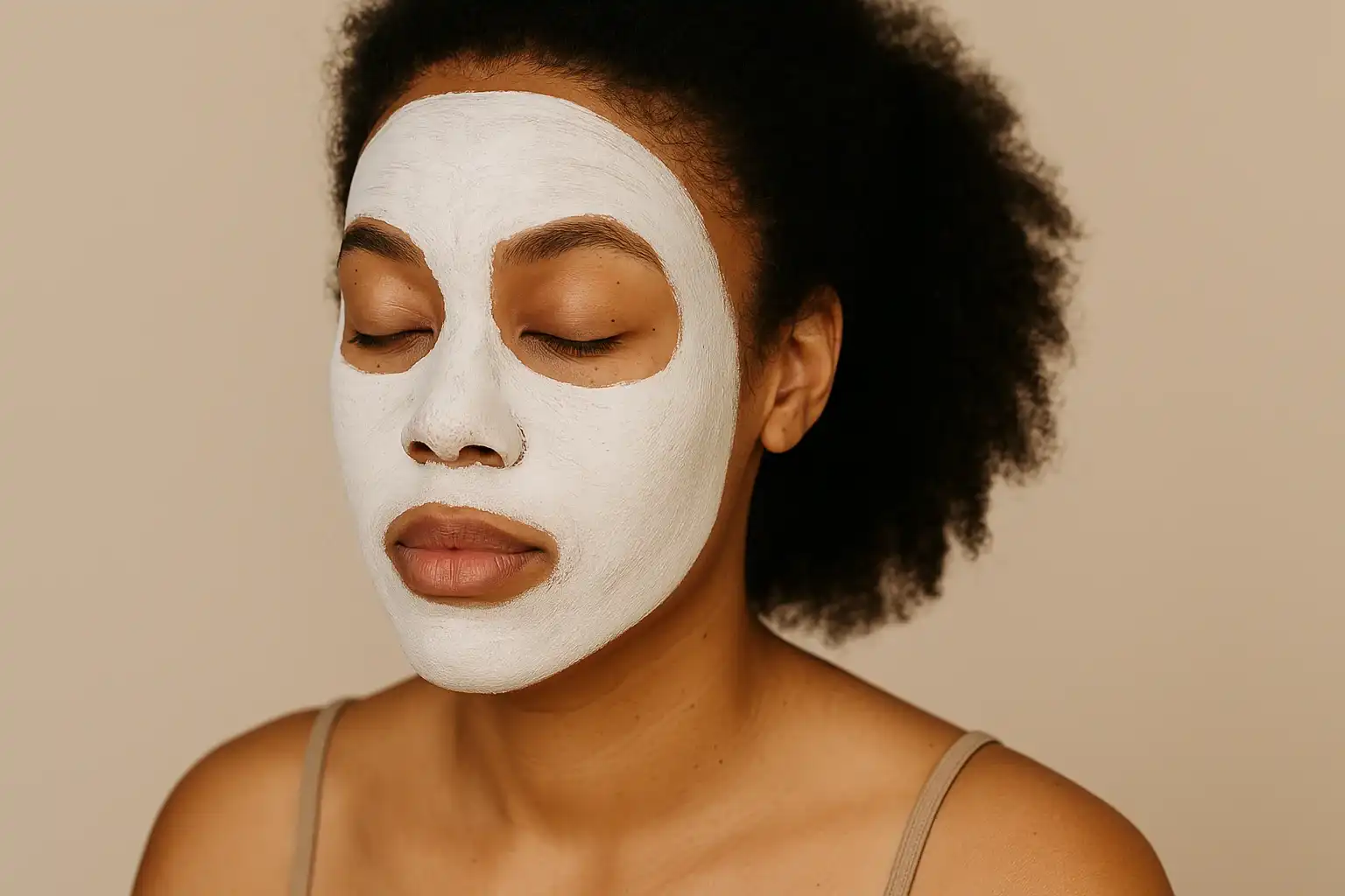 Máscara de argila branca para clarear e suavizar manchas Máscara de argila branca para clarear e suavizar manchas