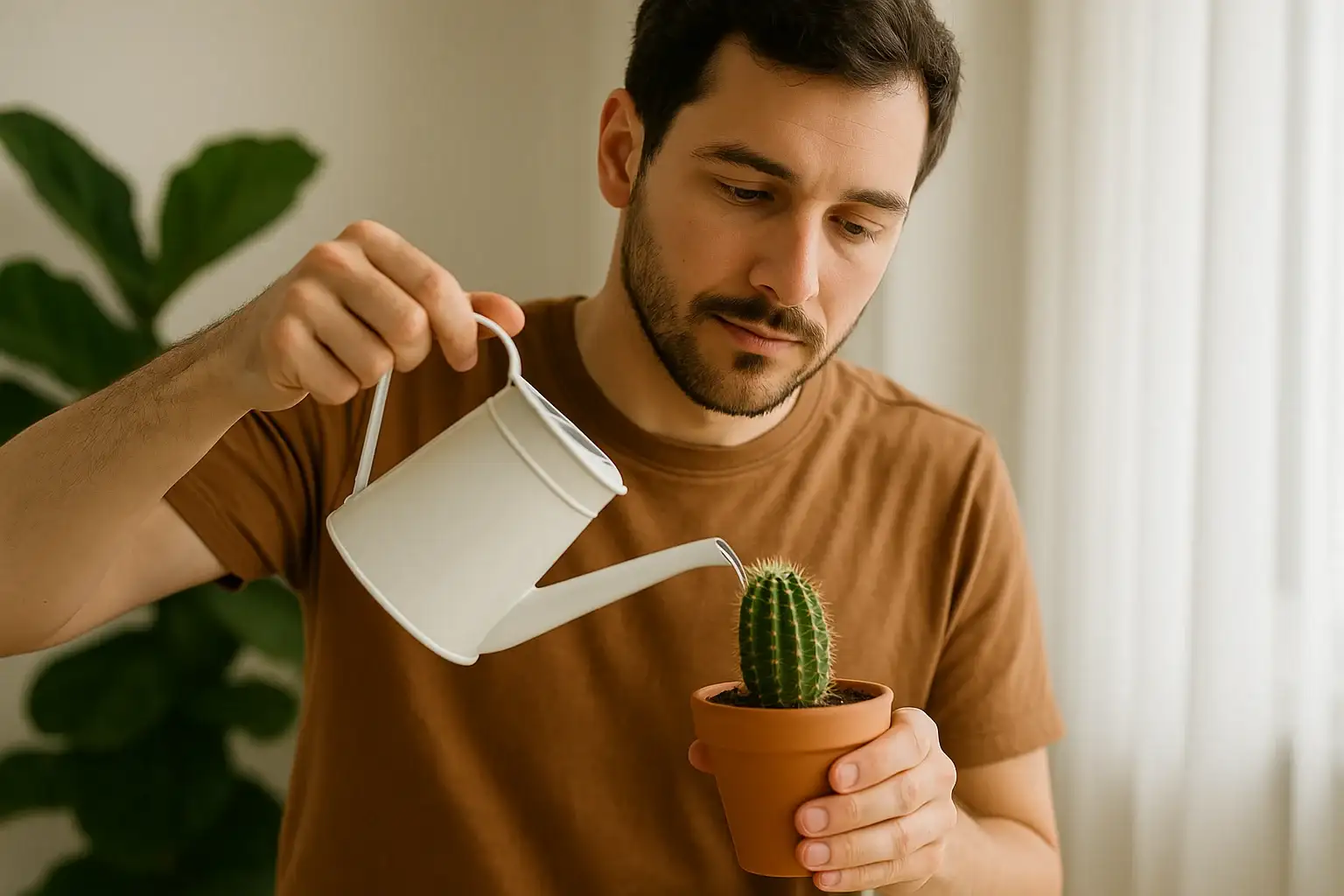 Regar demais o cacto pode matá-lo mais rápido que esquecer Regar demais o cacto pode matá-lo mais rápido que esquecer