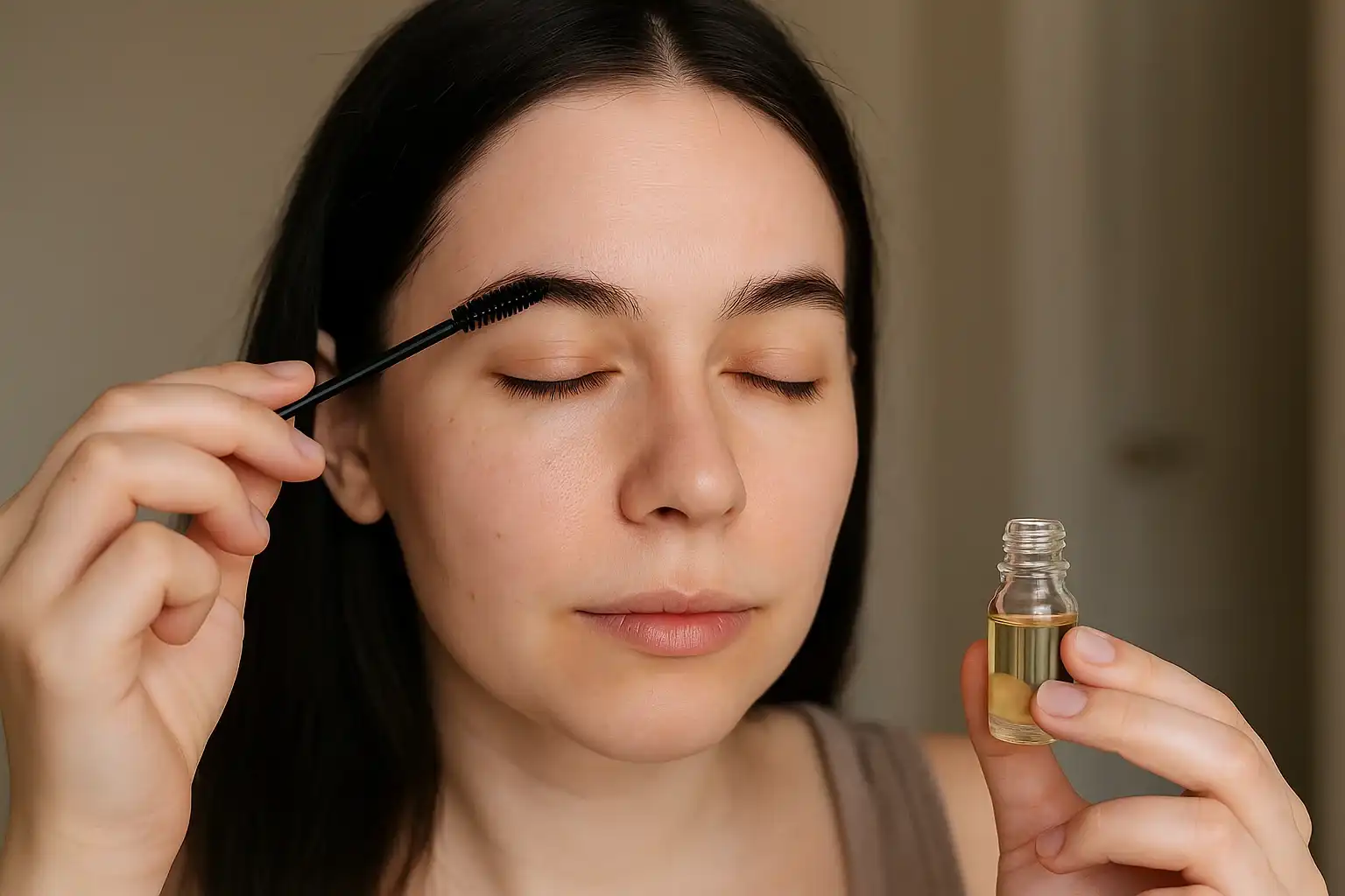 Sobrancelhas ralas? Engrosse com óleo de rícino aplicado à noite Sobrancelhas ralas Engrosse com óleo de rícino aplicado à noite