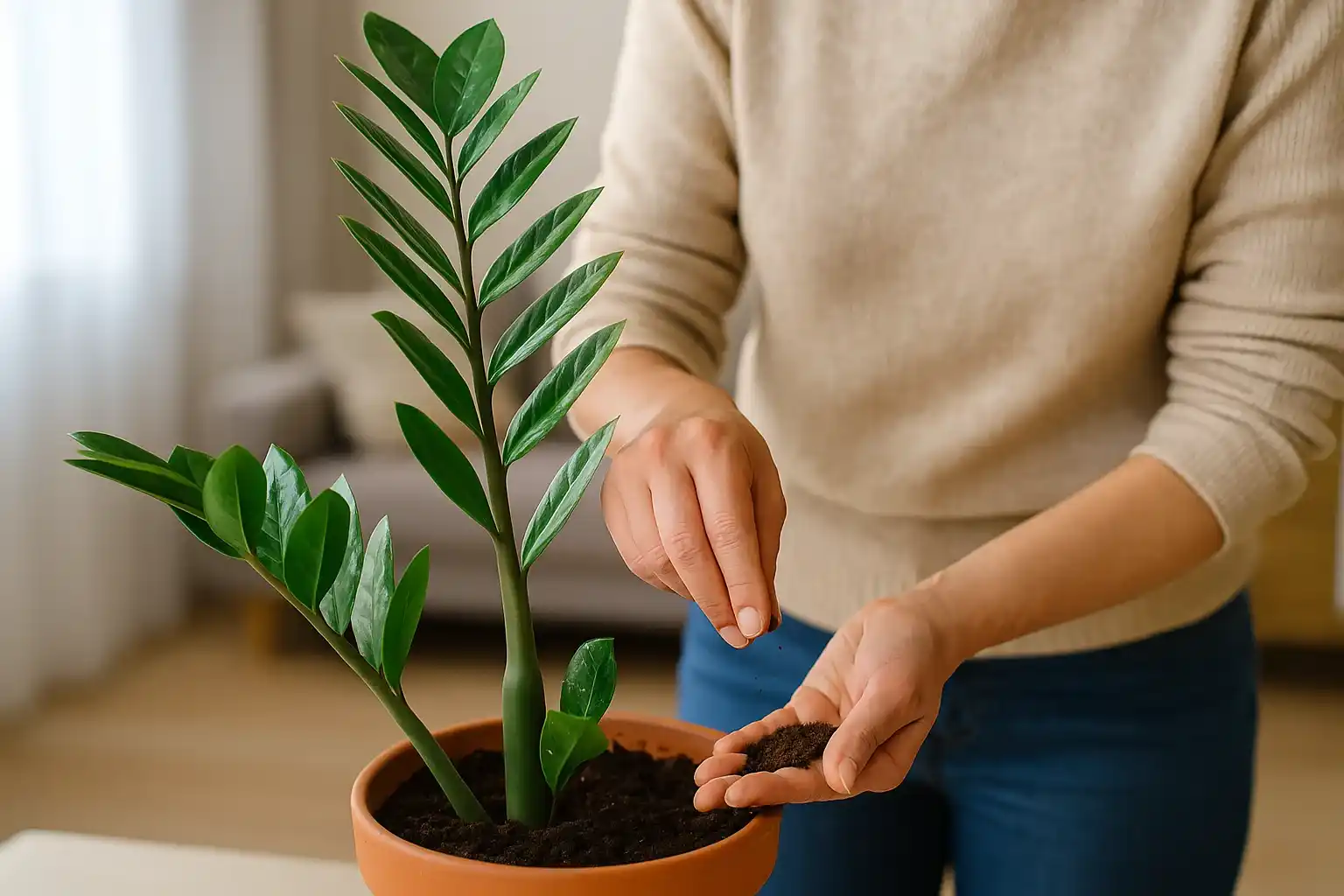 Zamioculca cresce até 2x mais quando recebe este adubo Zamioculca cresce até 2x mais quando recebe este adubo