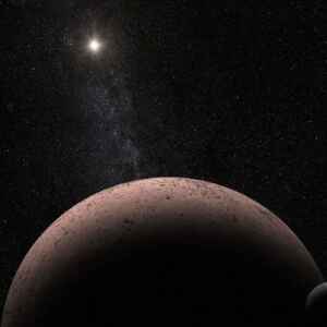 NASA avança na busca por atmosfera e água em planeta semelhante à Terra Usando o Telescópio Espacial James Webb, cientistas detectaram gás no distante planeta anão Makemake. - NASA / ESA / Southwest Research Institute / Ilustração de A. Parker