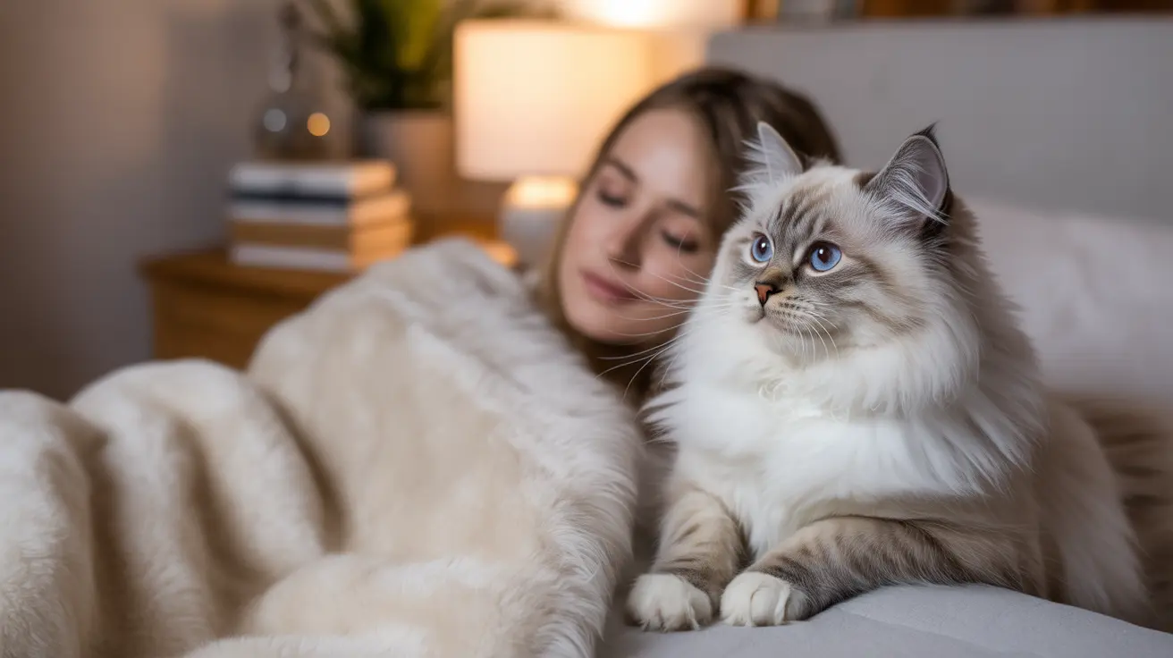 ragdoll-cat-sick-owner-cozy-bed-48327 5 Comportamentos estranhos dos gatos explicados pela ciência