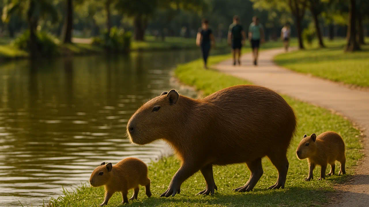 Capivara no parque da cidade? Entenda por que elas se adaptaram tão bem ao ambiente urbano Capivara no parque da cidade? Entenda por que elas se adaptaram tão bem ao ambiente urbano
