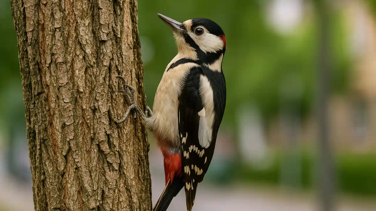 Pica-pau em área urbana: como ele ajuda a controlar pragas e proteger árvores da região Pica-pau em área urbana como ele ajuda a controlar pragas e proteger árvores da região