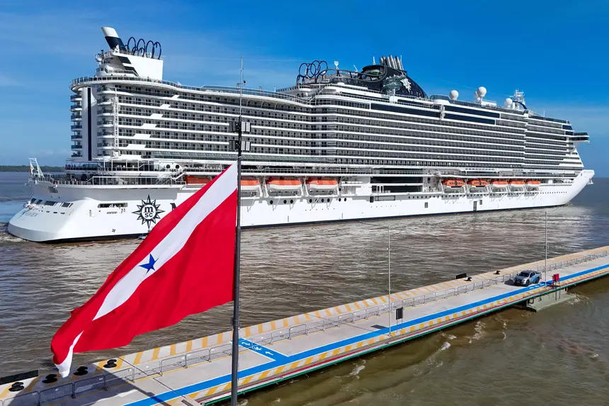 Navios-hotel ancoram em Outeiro e transformam o Porto em vitrine da COP30 Foto: Edivaldo Sodré / Ag. Pará