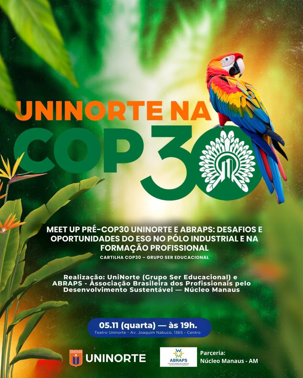 Amazônia protagonista: encontro sobre ESG na UniNorte em Manaus Divulgação