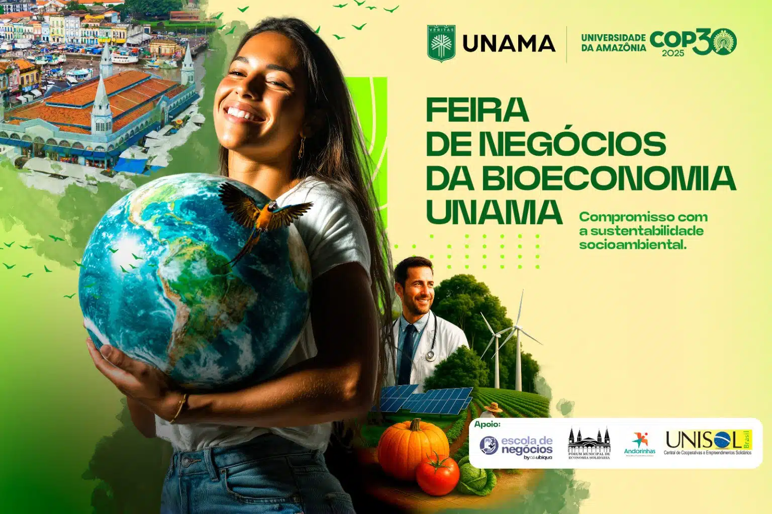 UNAMA abre feira de bioeconomia gratuita em Belém durante a COP30 Divulgação