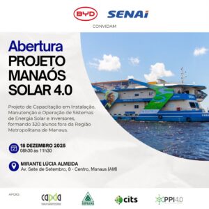 Manaós Solar 4.0 lança barco-escola para levar energia solar à Amazônia