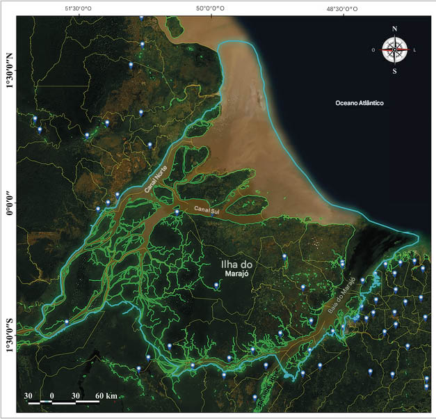 O Delta do Amazonas é um dos 18 dos 40 maiores deltas do mundo que estão afundando mais rápido do que as taxas atuais de elevação do nível do mar