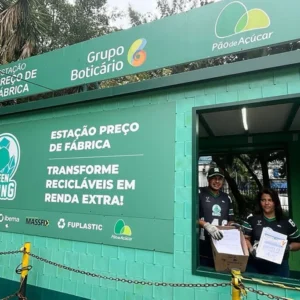 Estações de reciclagem em Belém batem recordes de coleta na COP30 Foto: Green Mining
