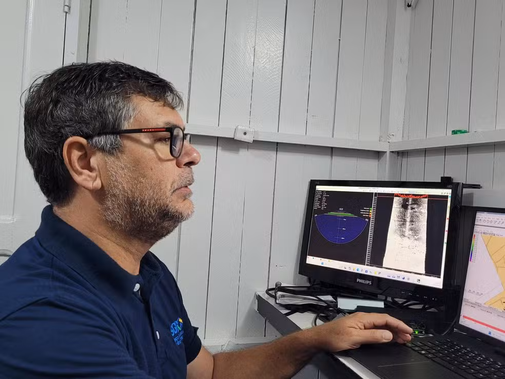 SGB usa tecnologia inédita para mapear fundo dos rios da Amazônia em 3D — Foto: Foto: Lucas Macedo/g1 AM