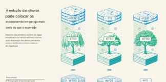 A água na era das mudanças climáticas Desenho esquemático do ciclo