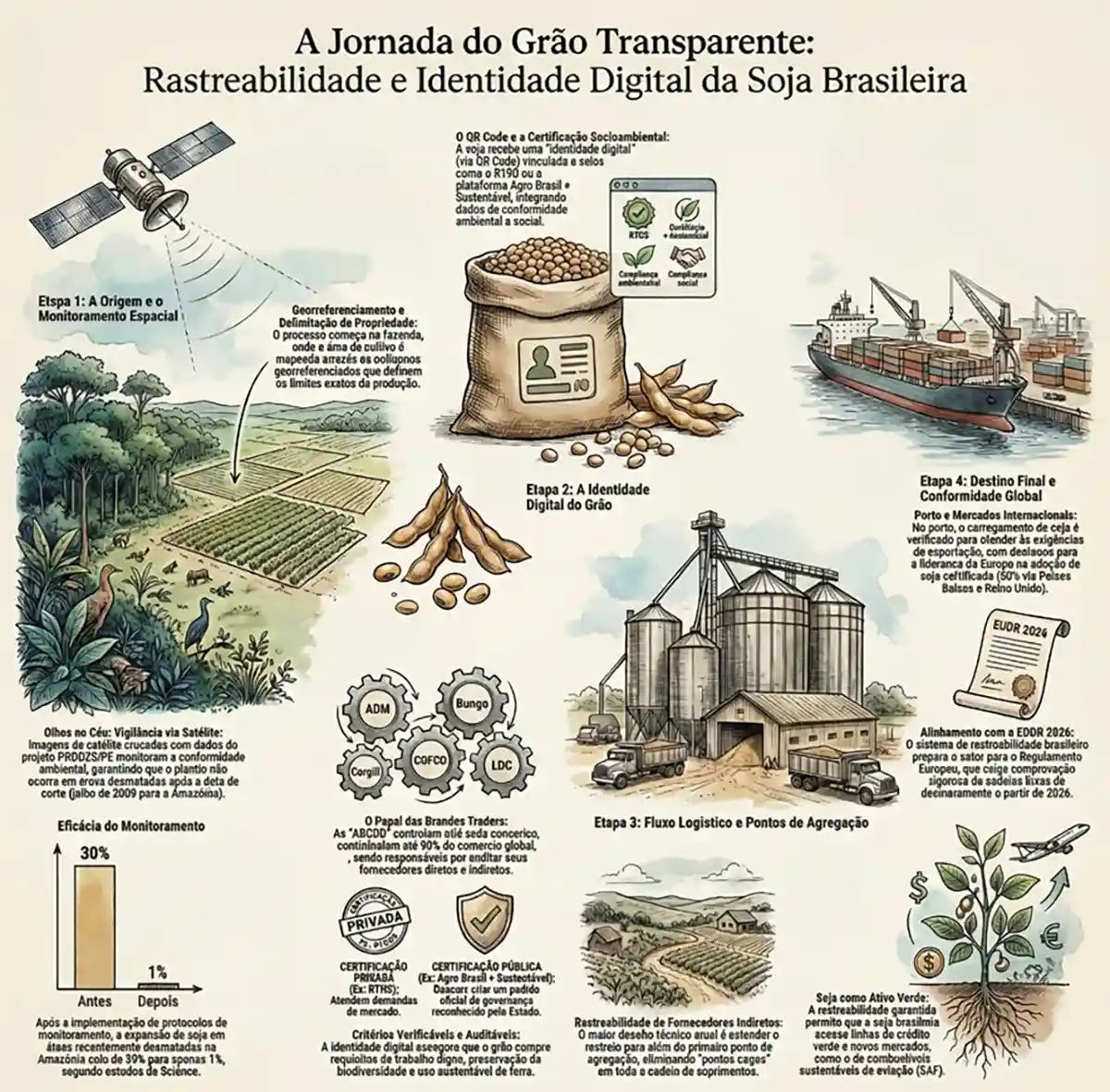 Exportar ou parar, será que dá para a soja brasileira sobreviver ao EUDR em 2026?