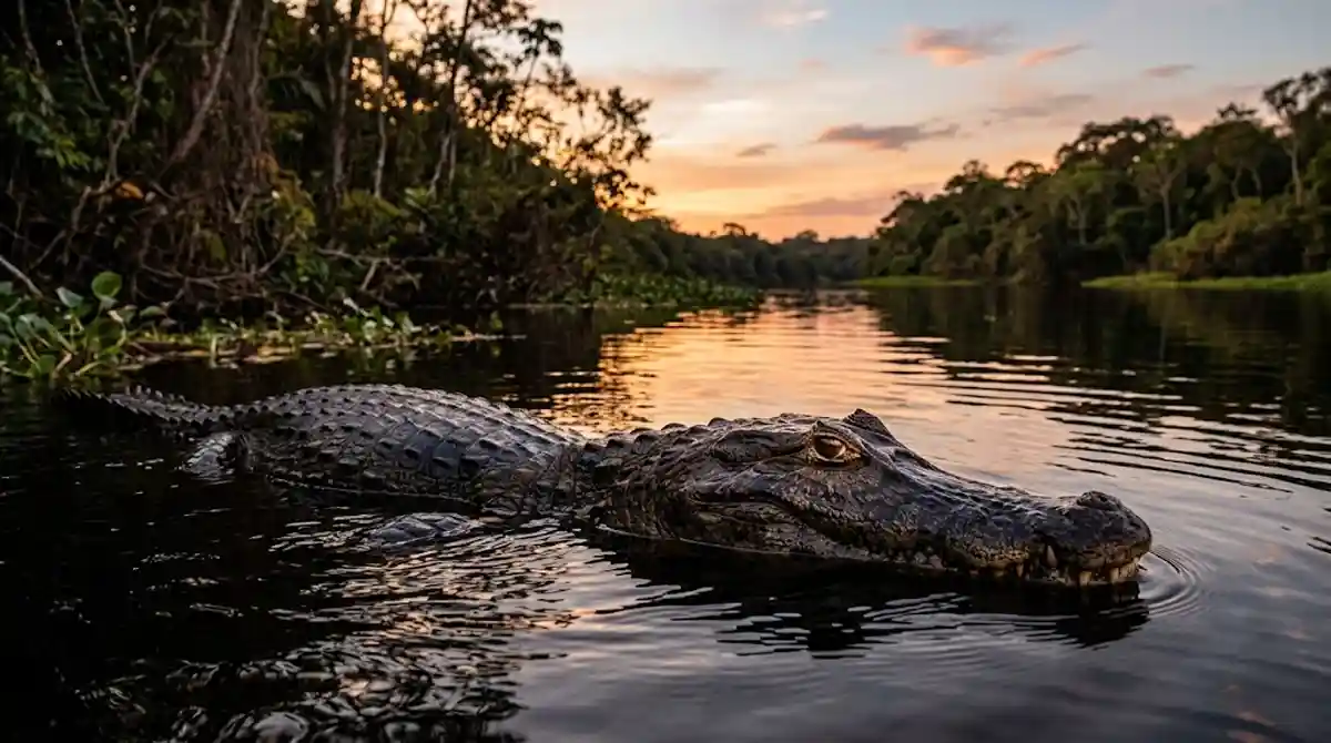 O retorno silencioso do jacaré-açu no Rio Negro reacende esperança na Amazônia