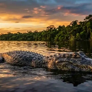 O retorno silencioso do jacaré-açu no Rio Negro reacende esperança na Amazônia O retorno silencioso do jacaré-açu no Rio Negro reacende esperança na Amazônia