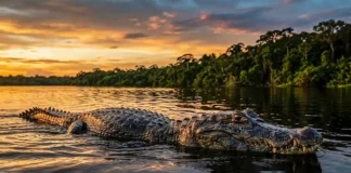 O retorno silencioso do jacaré-açu no Rio Negro reacende esperança na Amazônia O retorno silencioso do jacaré-açu no Rio Negro reacende esperança na Amazônia