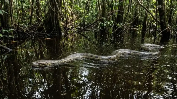 La anaconda verde, guardiana silenciosa de las aguas de la Amazonía