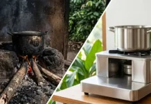 La UE quiere usar créditos de carbono para limpiar el humo de millones de cocinas União Europeia planeja usar créditos de carbono para transformar a cozinha de milhões de famílias