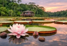 Victoria regia: la flor que florece una vez al año y mueve el turismo amazónico A flor que floresce uma vez por ano e move o turismo na Amazônia