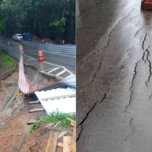 O despertar das águas alaga o litoral paulista sob o impacto das tempestades de Março Divulgação/Defesa Civil de Peruíbe