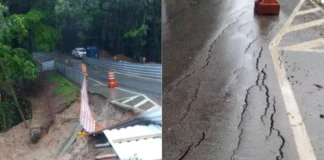 O despertar das águas alaga o litoral paulista sob o impacto das tempestades de Março Divulgação/Defesa Civil de Peruíbe