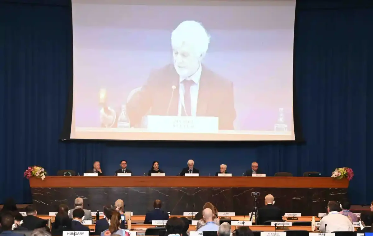 Jim Skea, presidente do IPCC, em seu discurso de abertura