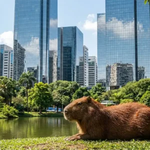 Capivara vira símbolo de convivência urbana em cidades do Brasil Capivaras nas cidades: como elas conquistaram o asfalto