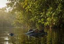 Jacaré e língua tupi revelam como observação indígena transformou comportamento animal em palavra do cotidiano brasileiro
