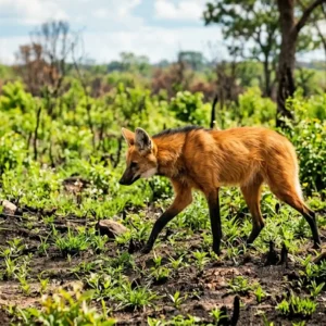 Lobo-guará lidera o retorno da vida no Cerrado