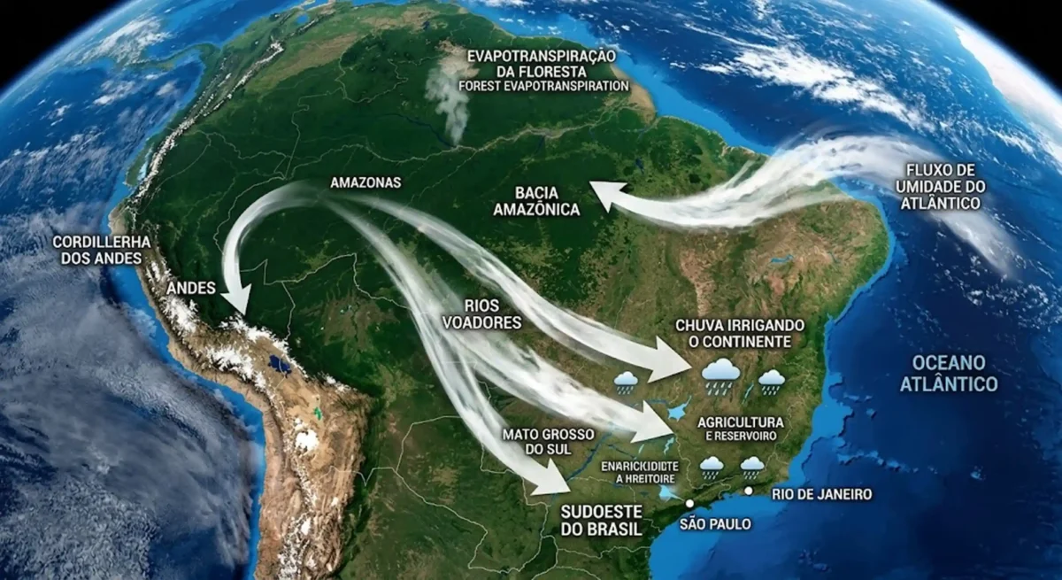 O fenômeno invisível dos rios voadores da Amazônia que transportam mais água do que o maior rio do mundo