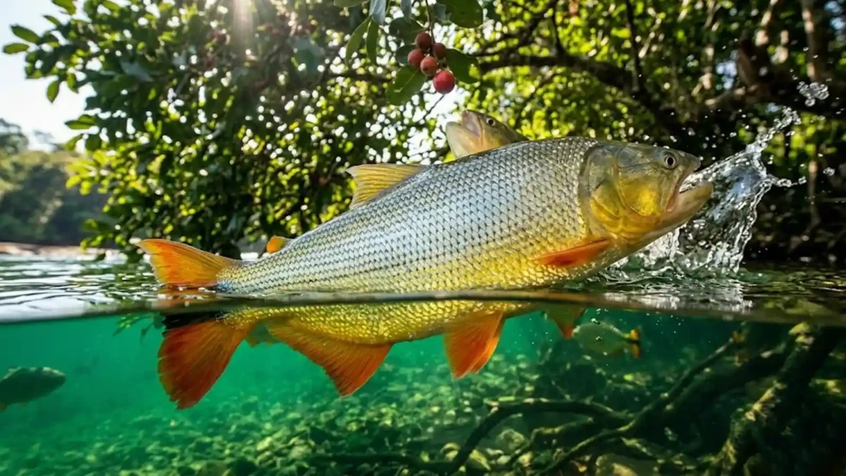 Gerei esta imagem macro de apoio em close-up, que foca na anatomia da piraputanga