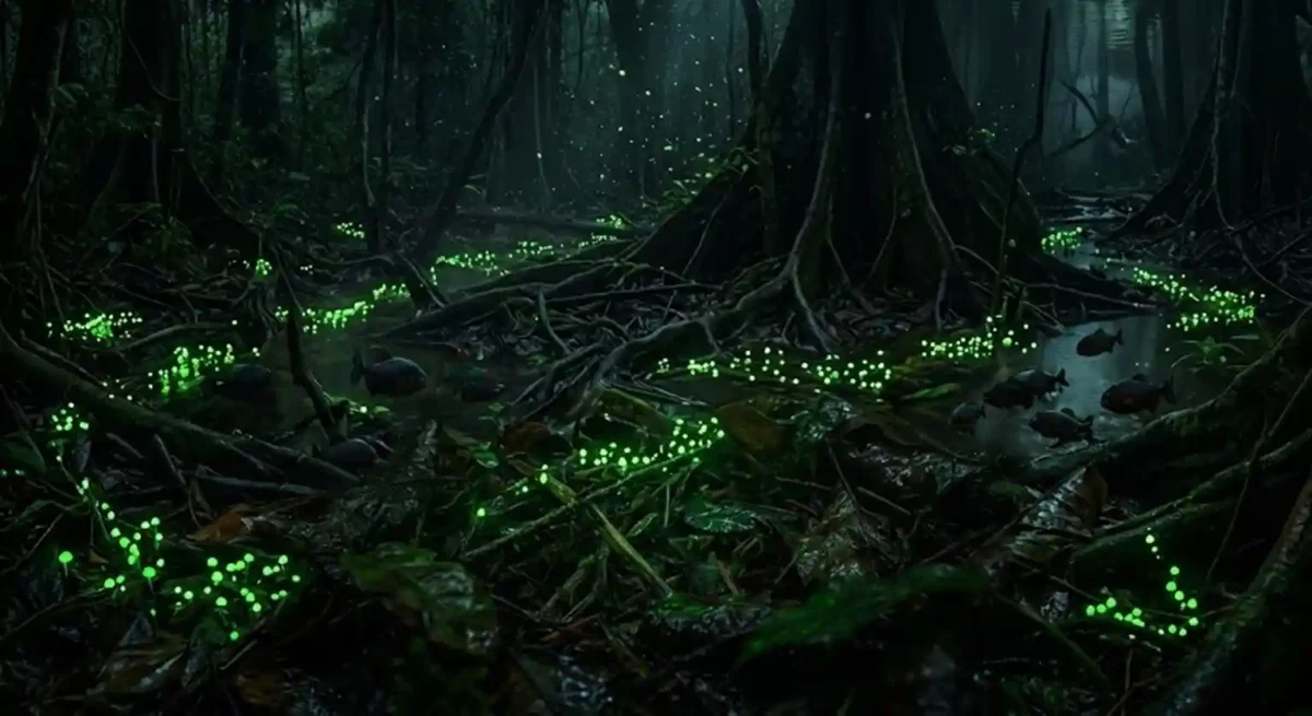 Descubra o mistério dos fungos bioluminescentes que iluminam o chão da Amazônia. Entenda a ciência por trás da luz e o potencial desse fenômeno para o futuro