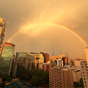 Espalhamento Mie e a ciência por trás do céu amarelado em São Paulo que revela como a poluição altera a visão da luz solar.