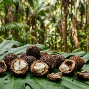 A semente da palmeira murumuru e as comunidades amazônicas que transformam a indústria de cosméticos na Europa Nas densas margens dos rios amazônicos, uma palmeira impenetrável, armada com longos espinhos negros, guarda um segredo bioquímico capaz de reconfigurar a bilionária indústria global da beleza. Pesquisadores descobriram que a gordura extraída da semente do murumuru possui uma estrutura molecular incrivelmente semelhante aos lipídios presentes de forma natural na pele humana, conferindo a ela uma capacidade de absorção e reparação celular sem precedentes. Esse fato surpreendente transformou o que antes era apenas uma fonte de alimento local em uma das matérias-primas mais cobiçadas pelos maiores laboratórios da Europa, provando que a verdadeira inovação tecnológica não nasce apenas em ambientes estéreis, mas cai madura do alto das copas da floresta tropical. Para entender essa revolução silenciosa, precisamos observar a biologia da espécie. A astrocaryum murumuru palmeira é uma planta nativa e majestosa que pode atingir até quinze metros de altura. Suas folhas grandes e pinadas oferecem sombra, enquanto seus troncos espinhosos servem como uma fortaleza natural contra predadores de grande porte. Historicamente, as populações tradicionais e os povos indígenas já utilizavam os frutos para alimentação e a palha para a confecção de cestarias e telhados. No entanto, o verdadeiro tesouro biológico reside na pequena amêndoa escondida sob uma casca extremamente dura. Quando prensada a frio, essa semente libera uma manteiga rica, densa e de aroma suave, carregada de ácido láurico, ácido mirístico e ácido oleico, componentes essenciais para a restauração de tecidos danificados. Durante décadas, o mercado internacional dependeu de forma massiva do óleo de palma, também conhecido como azeite de dendê, para garantir a textura e a hidratação em loções, sabonetes e cremes. Essa demanda gerou consequências severas para a biodiversidade em várias partes do mundo, especialmente no sudeste asiático, onde o desmatamento abriu caminho para imensas monoculturas. Neste cenário de urgência ambiental, a ascensão do murumuru substituto palma cosmético representa um respiro vital para o planeta. A extração na Amazônia ocorre de maneira totalmente integrada ao ciclo natural da floresta. Não há necessidade de derrubar uma única árvore para obter o produto, pois os coletores apenas aguardam o amadurecimento e a queda natural dos cachos de frutos no solo, respeitando o tempo da natureza e preservando o habitat de inúmeras espécies animais que também se alimentam da polpa carnosa. O impacto desse modelo produtivo vai muito além da química ou da ecologia, alcançando diretamente a vida das famílias ribeirinhas e extrativistas. A colheita do murumuru fortalece a bioeconomia local ao criar uma cadeia de valor justa e rastreável. Em comunidades espalhadas pelo estado do Pará e do Amazonas, homens e mulheres se organizam em cooperativas estruturadas. O trabalho começa nas primeiras horas da manhã, antes que o calor equatorial se torne opressivo. As famílias caminham pelas trilhas da floresta coletando os cocos caídos. Depois, em galpões comunitários, utilizam ferramentas manuais para quebrar a casca espessa e separar a amêndoa. Esse processo artesanal exige habilidade e paciência, características passadas de geração em geração. Ao transformar a semente em renda, a floresta em pé prova seu valor econômico de maneira incontestável. Para muitas mulheres extrativistas, a comercialização dessa semente significa independência financeira, acesso à educação para seus filhos e uma melhoria direta na qualidade de vida de suas vilas. O dinheiro gerado pela venda justa da amêndoa impede que os moradores locais precisem recorrer a atividades predatórias, como a extração ilegal de madeira ou o arrendamento de terras para pastagem. Cada quilo de semente processada atua como um escudo protetor para a floresta, financiando a permanência e a prosperidade daqueles que são os seus verdadeiros guardiões históricos. Quando essa matéria-prima chega às fábricas modernas, o murumuru manteiga cosmético revela todo o seu potencial técnico. Os engenheiros químicos e formuladores descrevem a substância como um silicone natural de altíssima performance. Diferente de muitos óleos vegetais que deixam uma sensação pegajosa ou pesada, essa manteiga funde instantaneamente ao entrar em contato com o calor do corpo humano. Ela cria um filme protetor invisível que impede a perda de água transepidérmica, mantendo a hidratação trancada nas camadas mais profundas da derme. Para os cabelos, o efeito é igualmente impressionante, pois a afinidade estrutural com a queratina permite que os fios ressecados e quebradiços recuperem sua elasticidade e brilho em poucas aplicações, substituindo compostos sintéticos derivados de petróleo por uma alternativa limpa e renovável. O interesse global por ingredientes limpos e sustentáveis impulsionou marcas europeias de alto padrão a reformularem por completo suas linhas de produtos mais famosas. Onde antes se lia óleo de palma ou derivados sintéticos nos rótulos, agora consumidores em Paris, Londres e Berlim encontram o nome dessa espécie amazônica em destaque. As embalagens contam a história da origem do produto, conectando o comprador urbano à realidade da floresta tropical. Essa transparência atende a uma demanda crescente de um público que não busca apenas resultados estéticos, mas também ética ambiental e responsabilidade social em suas escolhas de consumo diárias. A ciência botânica continua a investigar outras propriedades medicinais e terapêuticas da planta. Estudos recentes sugerem que os compostos antioxidantes presentes na semente também possuem propriedades anti-inflamatórias poderosas, capazes de acalmar condições severas da pele, como psoríase e eczema. Além disso, a casca e os resíduos fibrosos que sobram da extração do óleo não são descartados. Eles se transformam em adubo orgânico de alta qualidade ou biomassa para geração de energia nas próprias comunidades rurais, criando um sistema de economia circular perfeito onde absolutamente nada é desperdiçado e tudo retorna ao solo ou gera utilidade prática. Com o aumento constante da demanda, o grande desafio das próximas décadas será escalar essa produção de forma consciente, sem repetir os erros históricos de exploração que marcaram outros ciclos econômicos na região. Governos, organizações não governamentais e a iniciativa privada precisam colaborar para fortalecer as cooperativas locais, fornecer tecnologia adequada para otimizar o processamento dentro da própria floresta e garantir que a maior parte do lucro permaneça com as populações produtoras. O modelo de negócios em torno desta palmeira demonstra que é possível alinhar preservação da biodiversidade com o avanço industrial de alta tecnologia. A jornada dessa amêndoa milagrosa prova de forma inequívoca que o maior patrimônio do Brasil não está na terra nua, mas na exuberância complexa de sua biodiversidade viva e preservada. A cada produto que escolhemos levar para dentro de nossas casas, temos a oportunidade única de votar no tipo de futuro que desejamos construir para o planeta. Que a próxima leitura do rótulo do seu creme favorito seja o primeiro passo para apoiar as comunidades que mantêm o coração verde da Terra pulsando de vida e esperança. BOX: A Química da Beleza Natural | O perfil lipídico da manteiga de murumuru é um fenômeno botânico surpreendente. Composta por quase cinquenta por cento de ácido láurico e concentrações elevadas de vitamina A, ela atua na reestruturação celular profunda sem obstruir os poros. Essa configuração molecular permite que os nutrientes penetrem facilmente na pele e no eixo capilar, garantindo uma proteção prolongada contra danos externos ambientais. A imensa floresta oferece a farmácia perfeita, cuidadosamente embalada em uma casca protetora quase impenetrável.