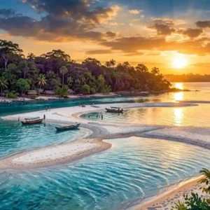 As praias de águas cristalinas em Alter do Chão e o papel fundamental do Rio Tapajós na conservação do ecoturismo amazônico