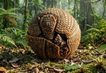 El tatú bola se cierra en esfera y deja al jaguar sin dónde morder Como a defesa em forma de esfera do tatu-bola desafia até os maiores predadores da Caatinga e Cerrado