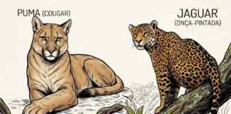 Como a onça-pintada e a onça-parda superam a competição e compartilham os mesmos territórios nas florestas brasileiras
