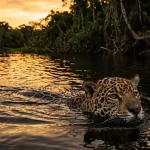 Como a onça-pintada domina os rios da Amazônia e utiliza habilidades aquáticas únicas para caçar jacarés e peixes