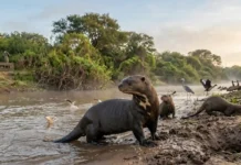 O retorno triunfal da lontra-gigante que está transformando a natureza na Argentina
