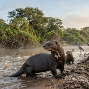 O retorno triunfal da lontra-gigante que está transformando a natureza na Argentina