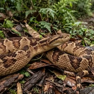 Como a majestosa surucucu de fogo utiliza sua camuflagem de folhas secas para equilibrar a biodiversidade na floresta amazônica