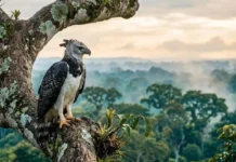 Como a imponente harpia fêmea utiliza seu tamanho superior para garantir a sobrevivência e o equilíbrio da floresta amazônica