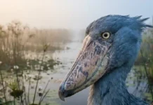 Cegonha bico de sapato, a ave de rapina africana que elimina rivais e desafia crocodilos na luta pela sobrevivência