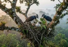 Como o gavião real desafia as leis da física com ninhos de uma tonelada no topo das árvores amazônicas