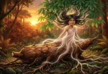 A palavra mandioca tem origem no tupi mandi-oca e sua lenda conta a história de Mani uma menina indígena