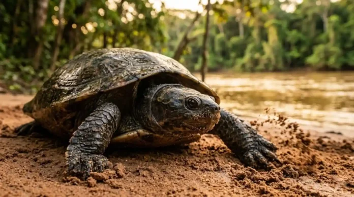 Pesquisa do INPA nas praias do Solimões revela como a temperatura da areia define o sexo dos filhotes de tartaruga-da-amazônia e como o clima pode desequilibrar Pesquisa do INPA nas praias do Solimões revela como a temperatura da areia define o sexo dos filhotes de tartaruga-da-amazônia e como o clima pode desequilibrar
