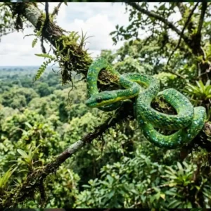 Pesquisadores descobrem nova espécie de cobra colorida que vive no dossel amazônico a quarenta metros de altura Pesquisadores do INPA descobrem nova espécie de cobra colorida que vive no dossel amazônico a quarenta metros de altura