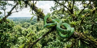 Pesquisadores descobrem nova espécie de cobra colorida que vive no dossel amazônico a quarenta metros de altura Pesquisadores do INPA descobrem nova espécie de cobra colorida que vive no dossel amazônico a quarenta metros de altura