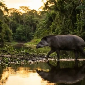 O maior mamífero da América do Sul semeia silenciosamente a grandiosa floresta amazônica durante suas caminhadas crepusculares solitárias O maior mamífero da América do Sul semeia silenciosamente a grandiosa floresta amazônica durante suas caminhadas crepusculares solitárias